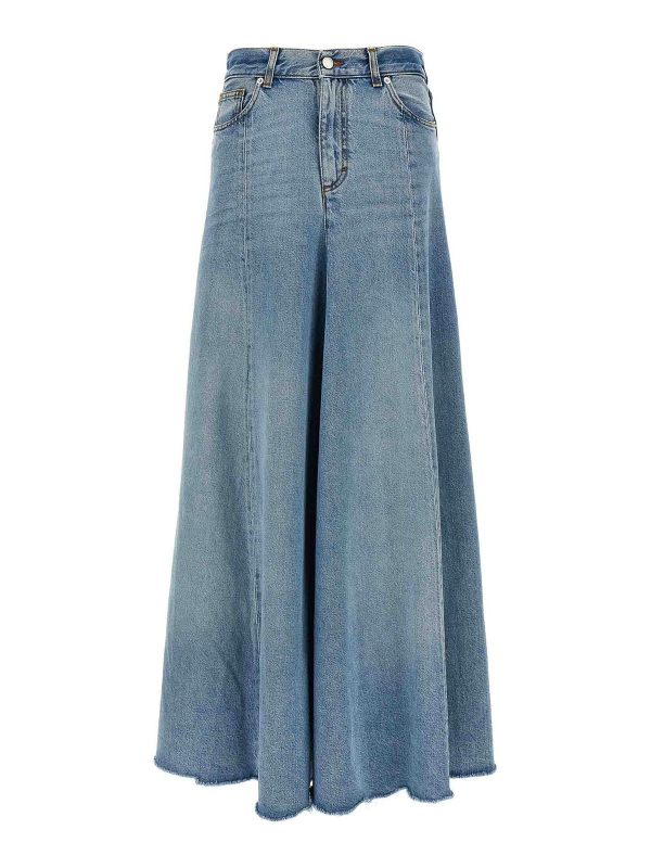 Haikure Jupe Midi - Bleu Clair