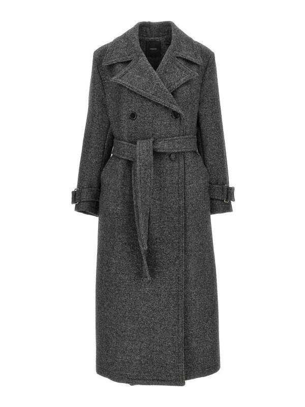 Pinko Manteau Court - Gris