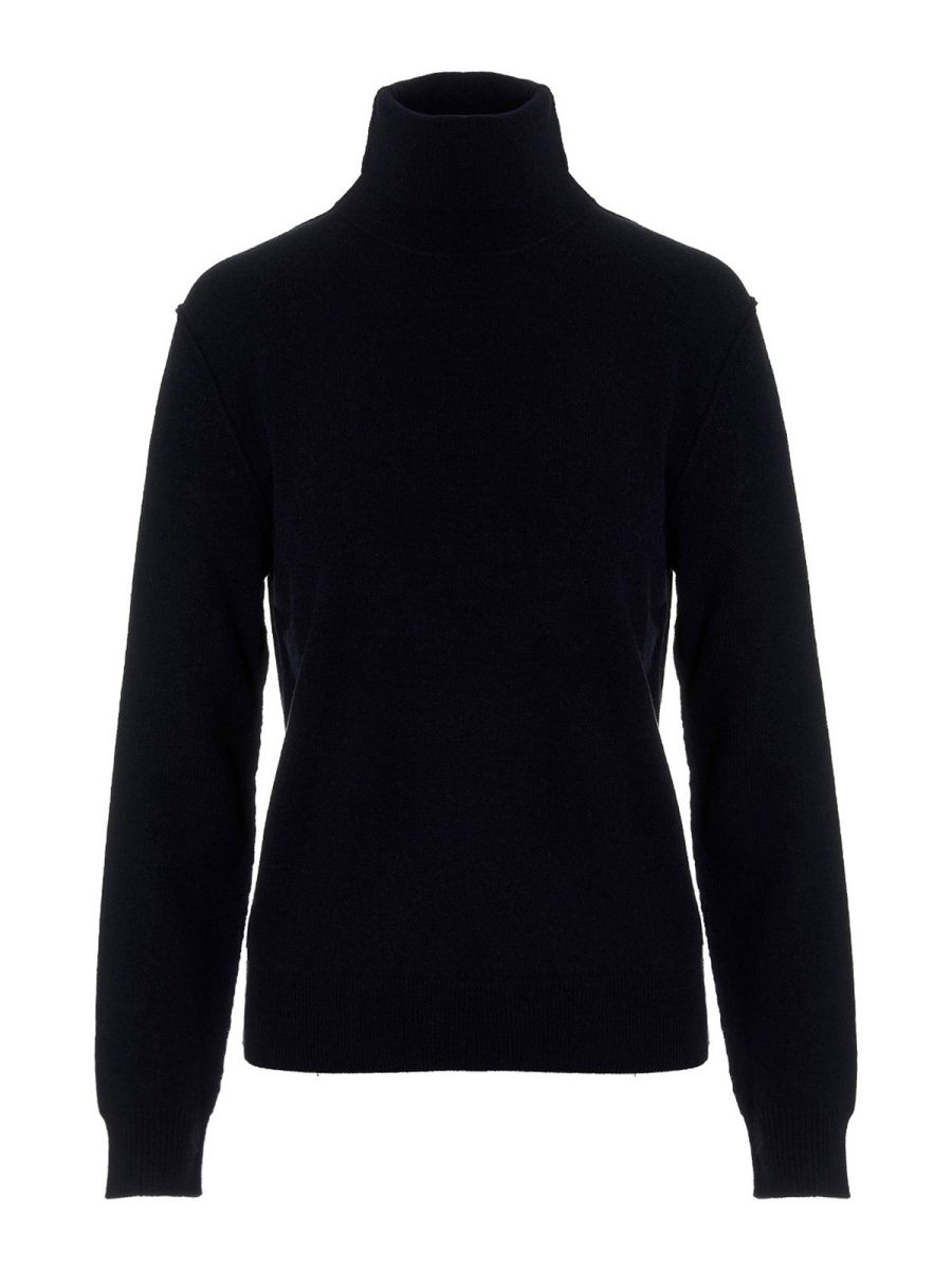 Maison Margiela Pull Col Roulé - Bleu