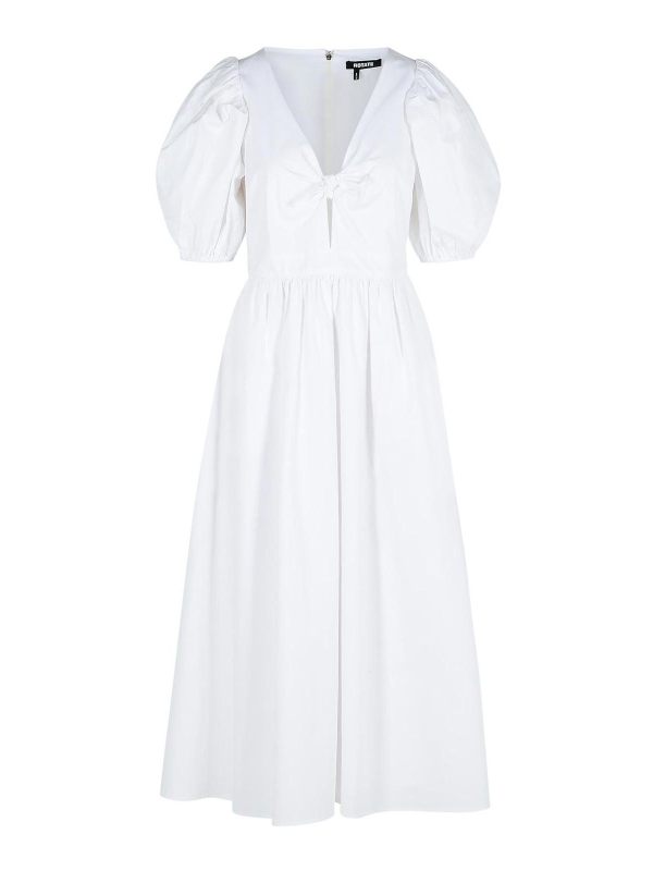 Rotate Birger Christensen Robe Au Genou - Blanc