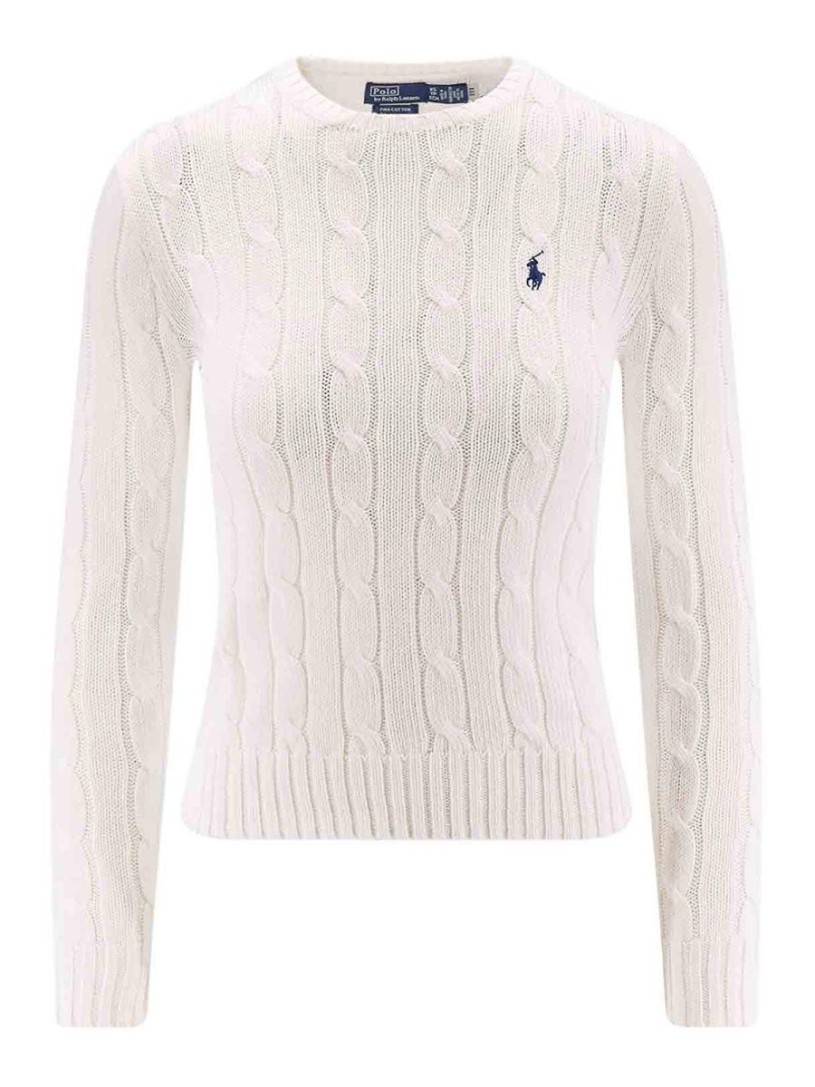 Polo Ralph Lauren Pull Col Bateau - Blanc