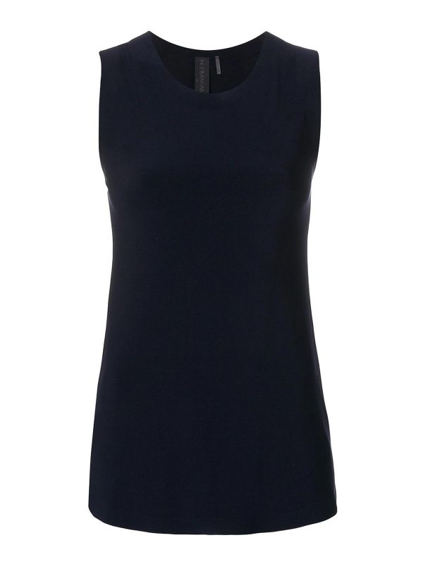 Norma Kamali Top - Bleu