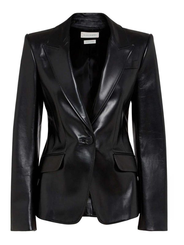 Alexander Mcqueen Blouson En Cuir - Noir