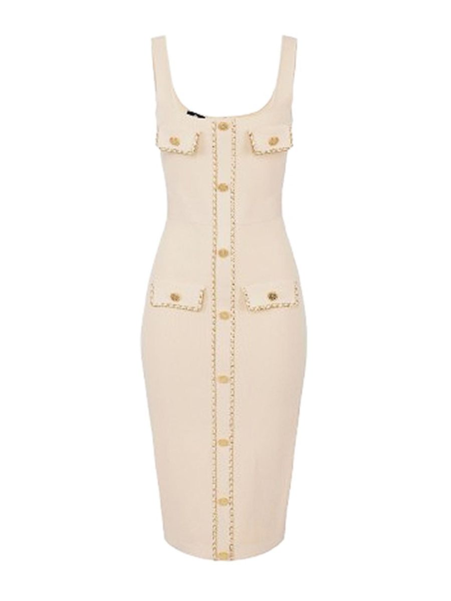 Elisabetta Franchi Maxi Robe - Beige