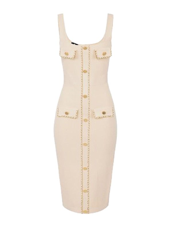 Elisabetta Franchi Maxi Robe - Beige
