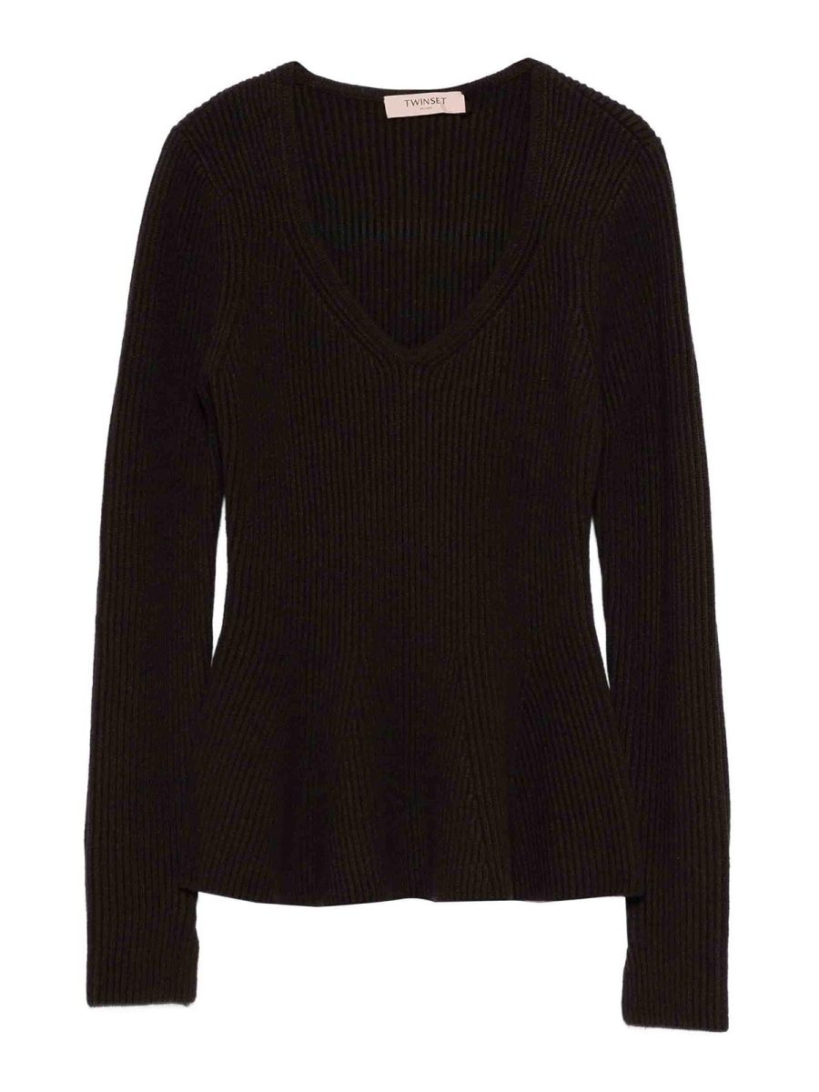 Twinset Pull Col Rond - Noir