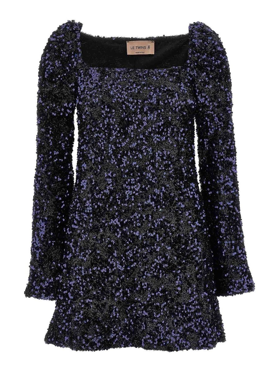Le Twins Robe Au Genou - Bleu