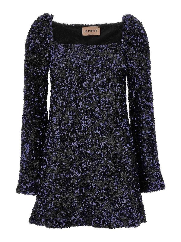 Le Twins Robe Au Genou - Bleu