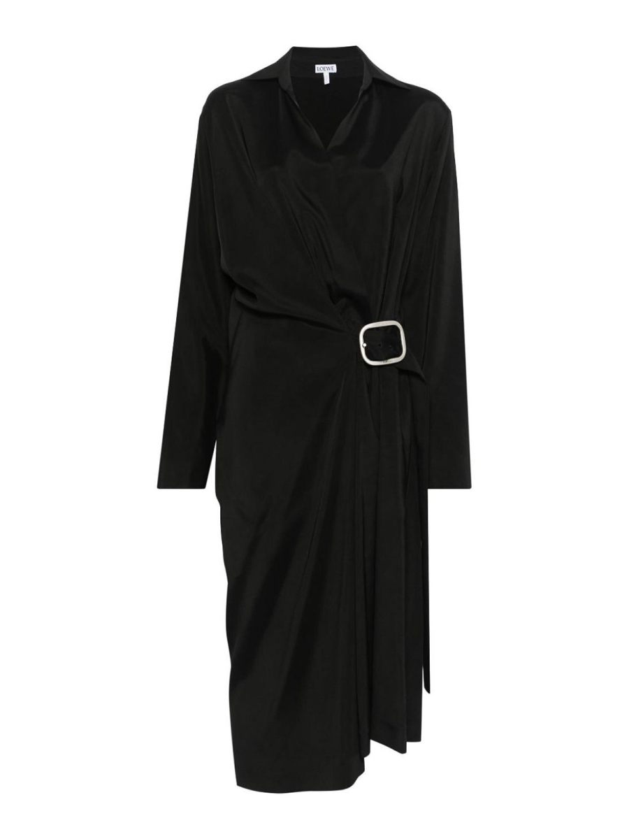 Loewe Robe Au Genou - Noir