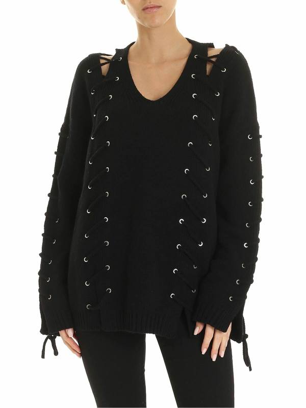 McQ Alexander Mcqueen Pull À Col V - Noir