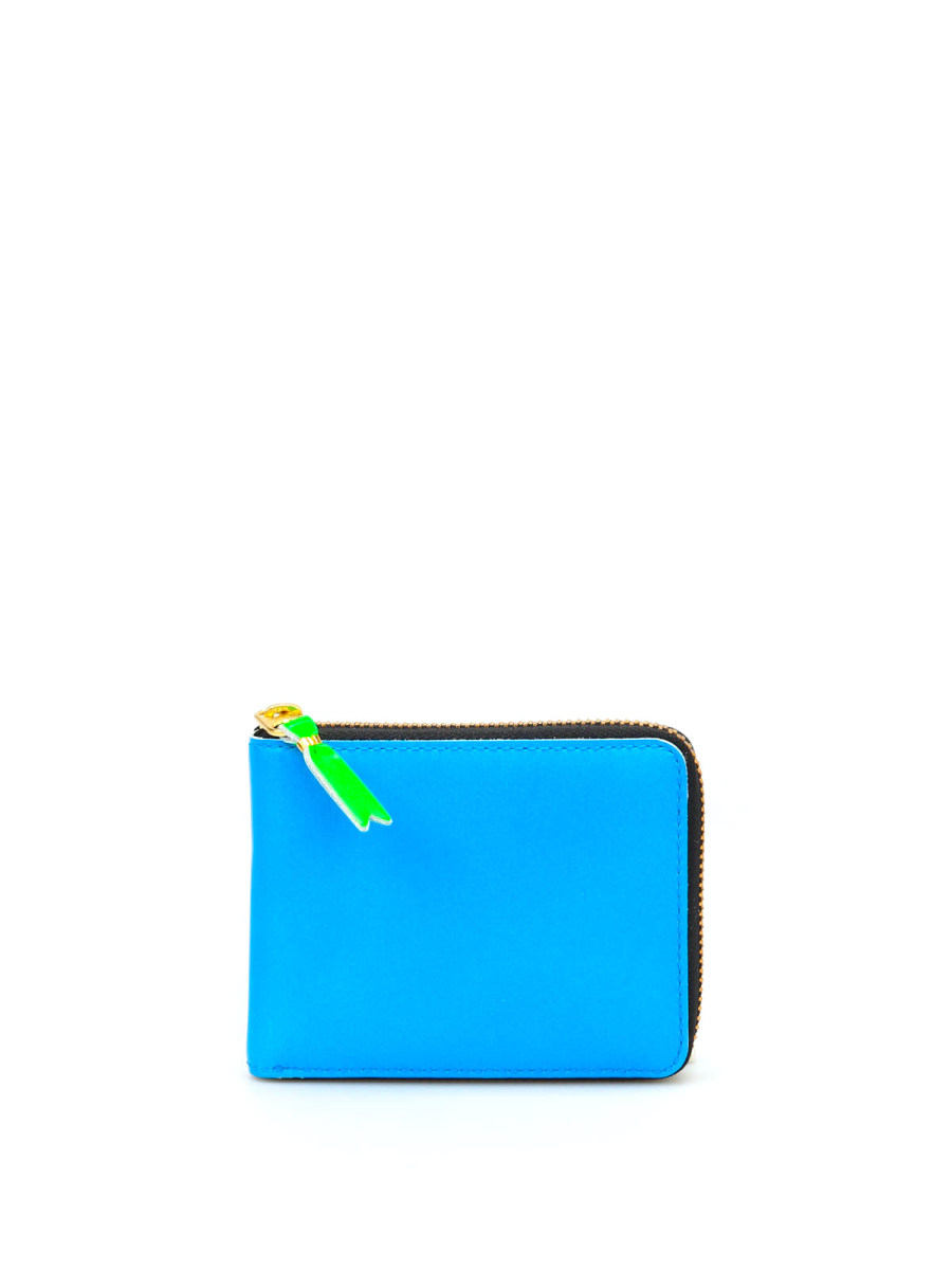 Comme Des Garcons Super Fluo zip around wallet
