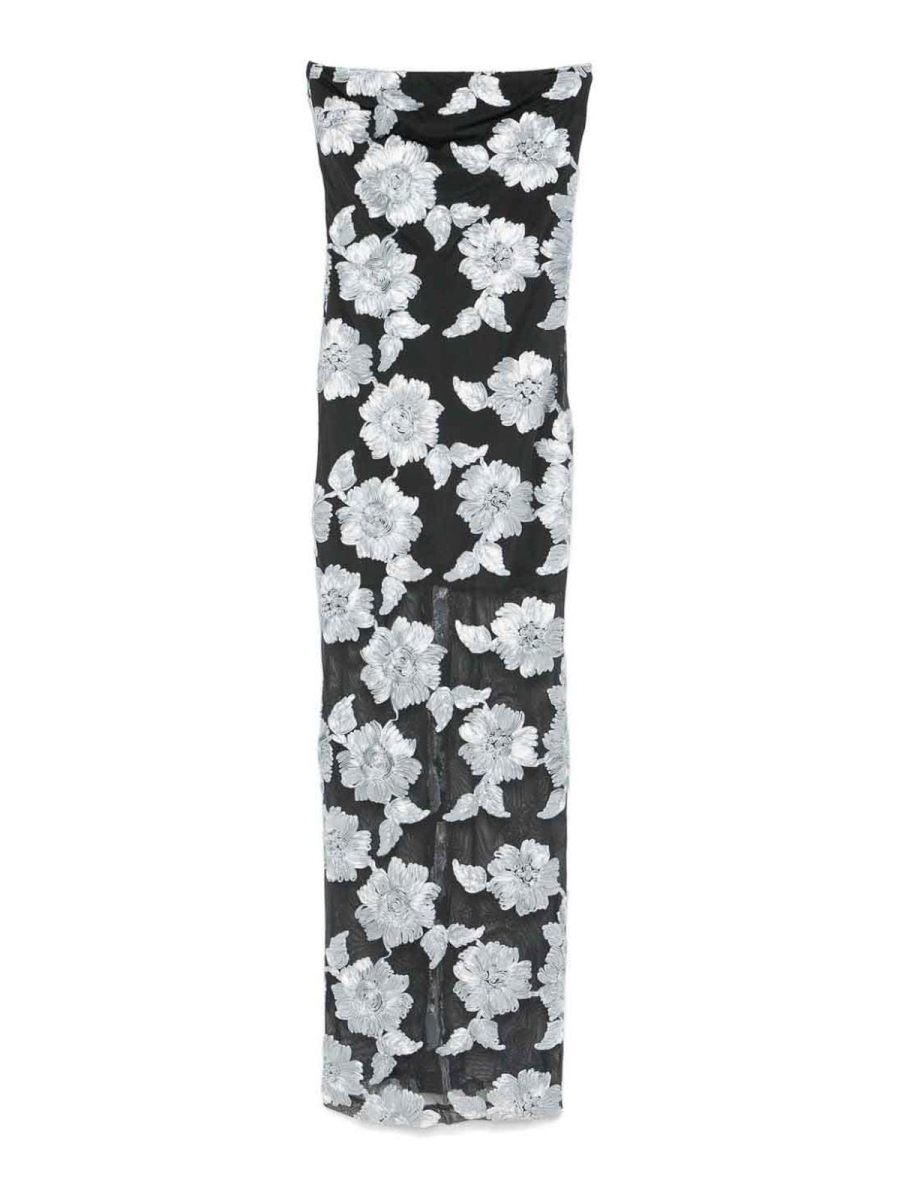 Rotate Birger Christensen Maxi Robe - Gris