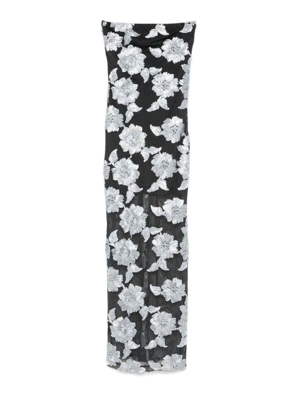 Rotate Birger Christensen Maxi Robe - Gris