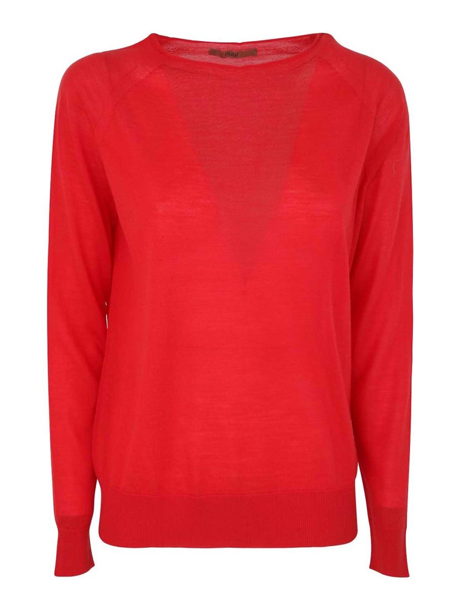 Nuur Pull Col Rond - Rouge