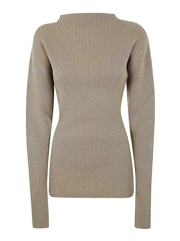 Rick Owens Pull Col Rond - Marron