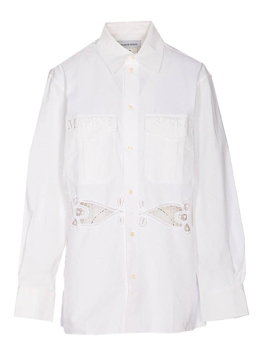 Marine Serre Chemise - Blanc