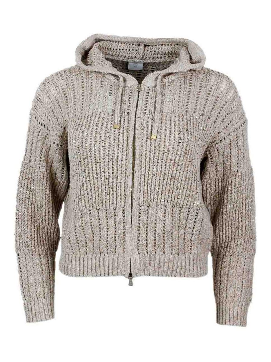 Eleventy Pull Col Rond - Beige