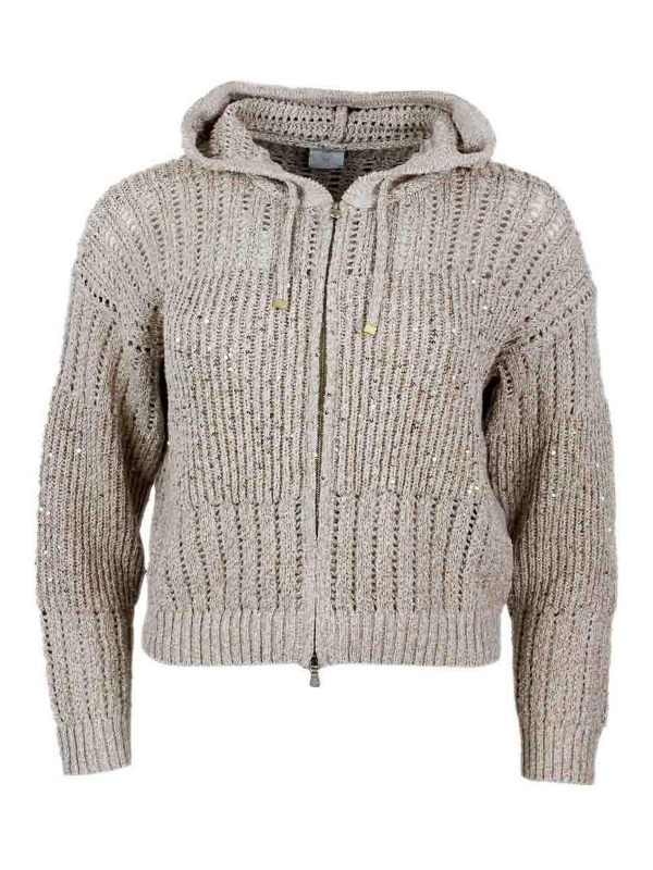 Eleventy Pull Col Rond - Beige