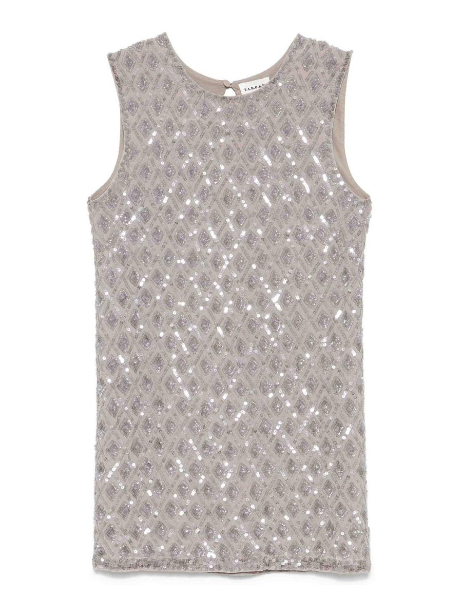 P. A.R. O.S. H. Robe Courte - Rose Clair