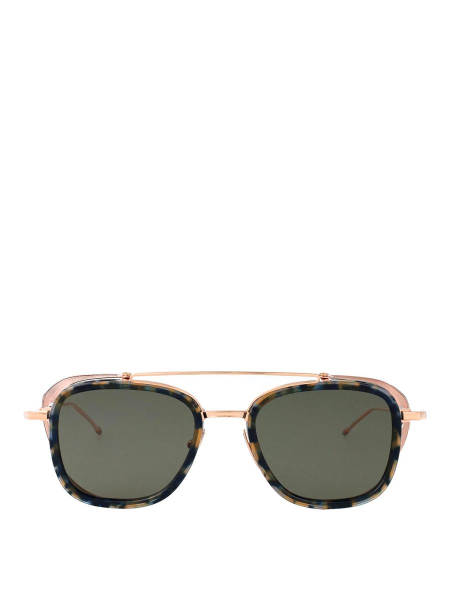 Thom Browne Lunettes De Soleil - Bleu