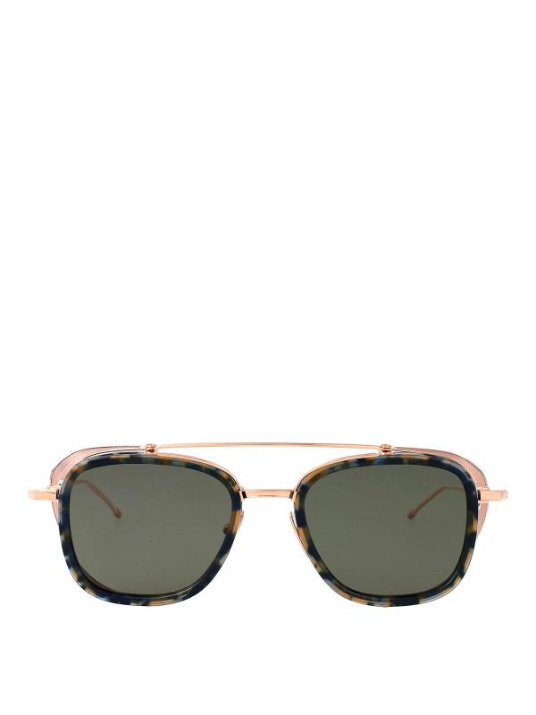 Thom Browne Lunettes De Soleil - Bleu