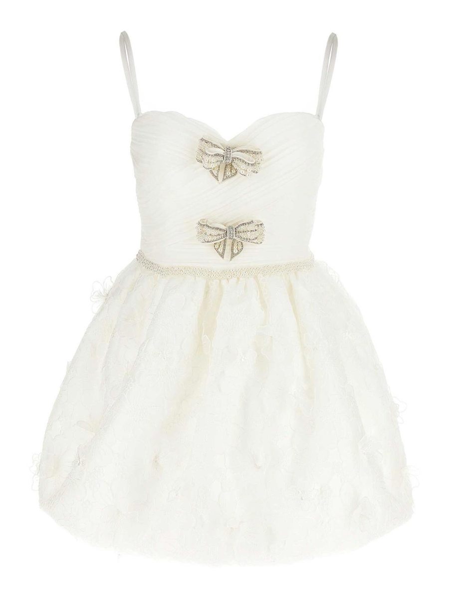 Self Portrait Robe Courte - Blanc