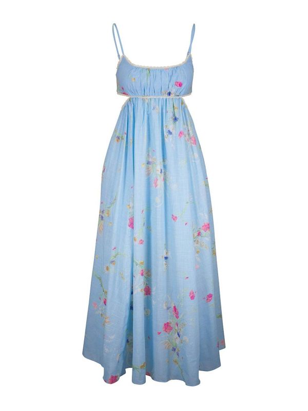 Zimmermann Maxi Robe - Bleu