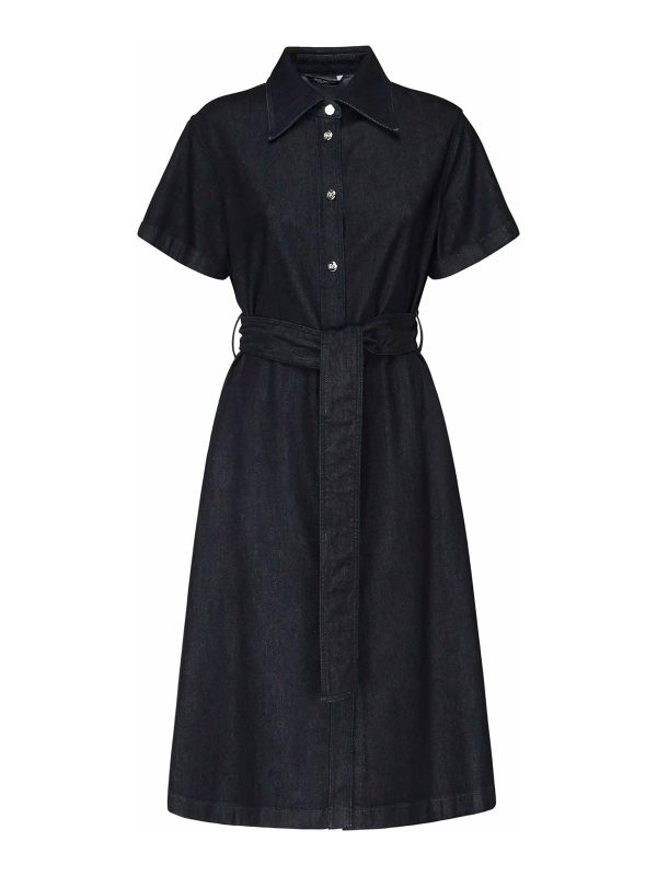 Dolce & Gabbana Robe Au Genou - Bleu