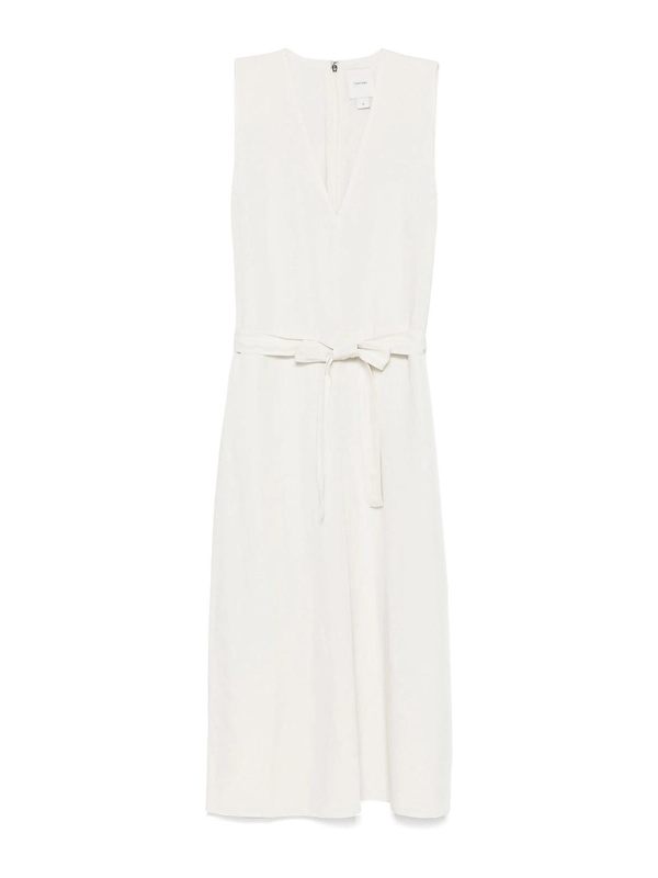 Calvin Klein Robe Au Genou - Blanc