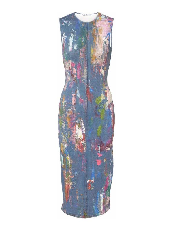 Acne Studios Robe Au Genou - Multicolore
