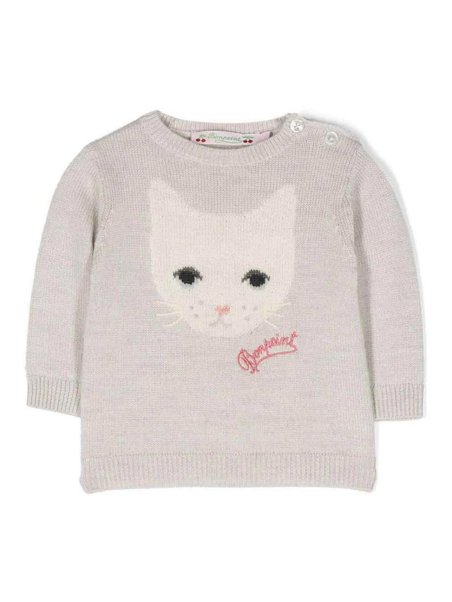 Bonpoint Pull Col Rond - Gris