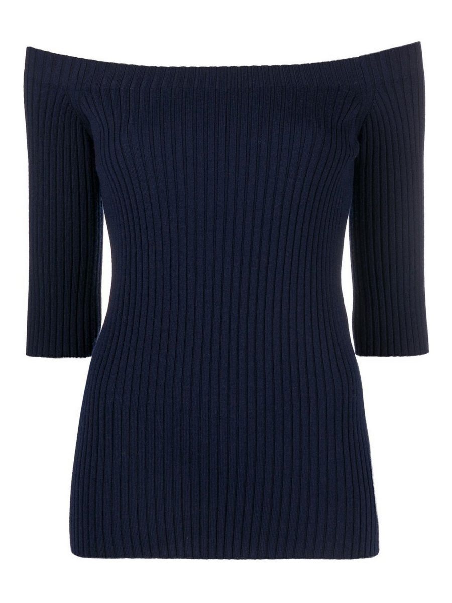 Chloe' Pull Col Rond - Bleu