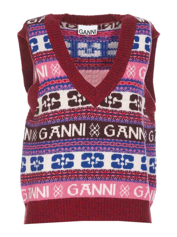 Ganni Gilet - Multicolore
