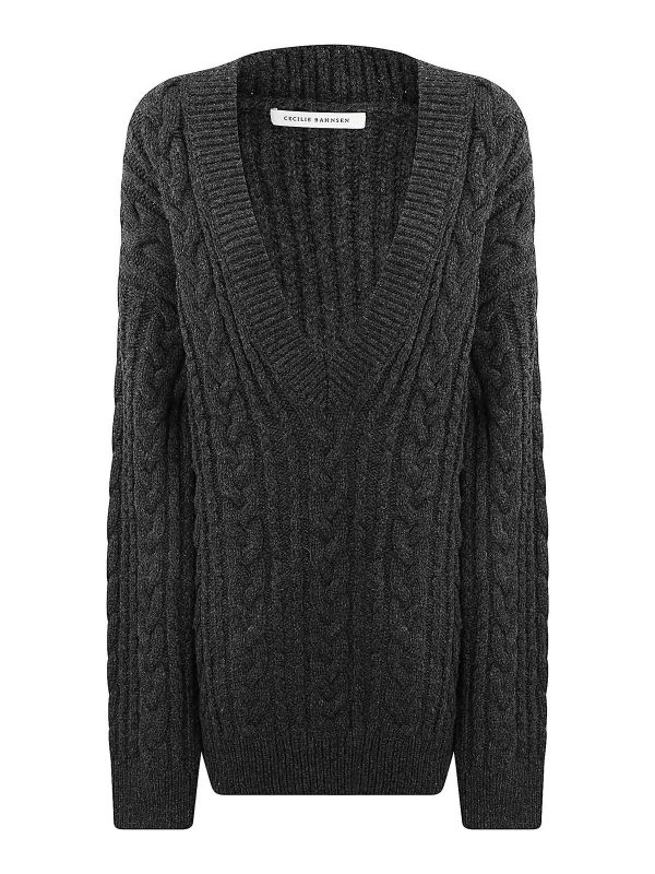 Cecilie Bahnsen Pull Col Rond - Noir