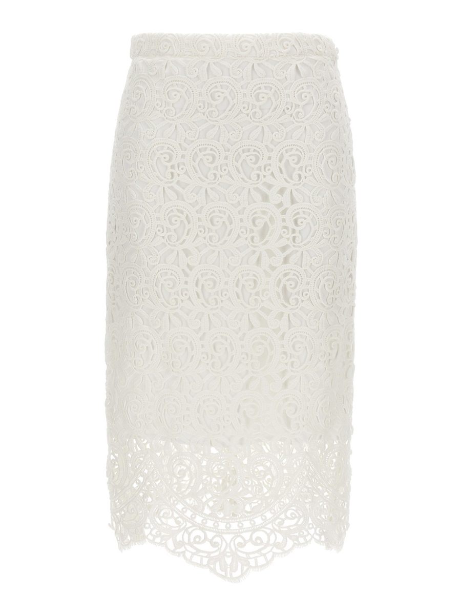 Burberry Jupe Midi - Blanc