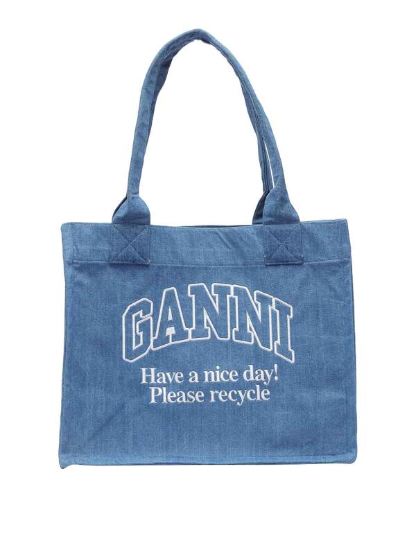 Ganni Sac Cabas - Bleu