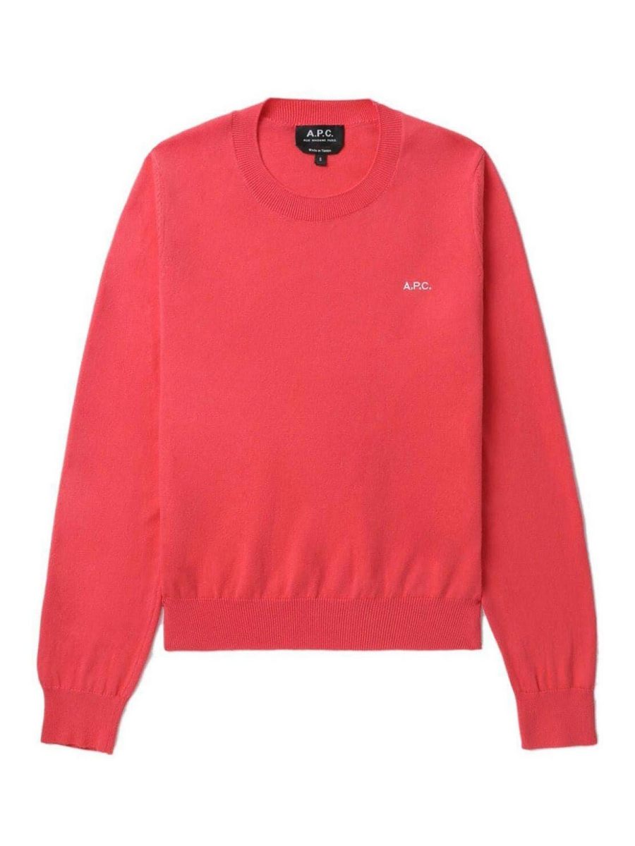 A. P.C. Pull Col Rond - Rouge