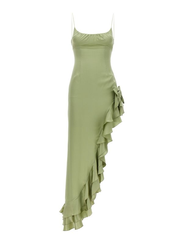 Alessandra Rich Robe Au Genou - Vert