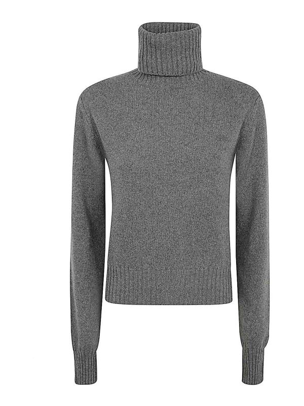 Ami Paris Pull Col Rond - Gris