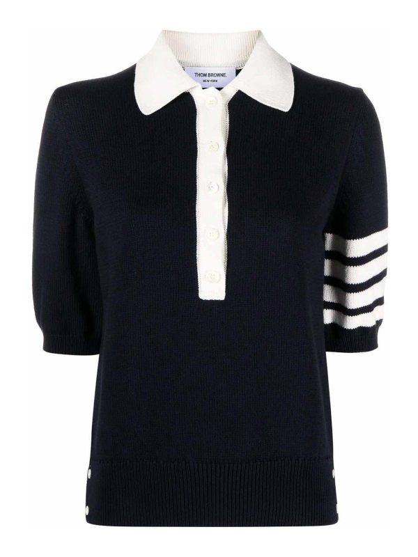 Thom Browne Pull Col Roulé - Bleu