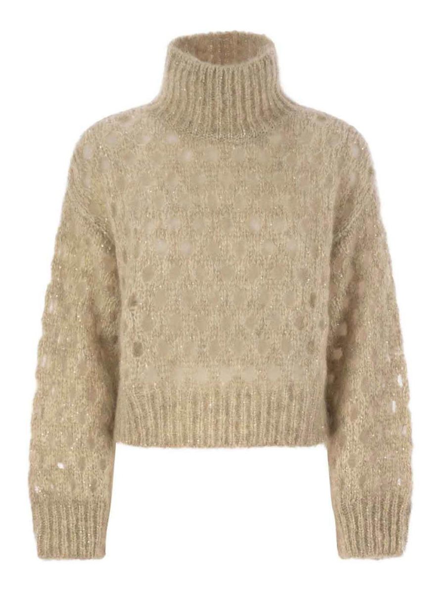 Brunello Cucinelli Pull Col Bateau - Beige