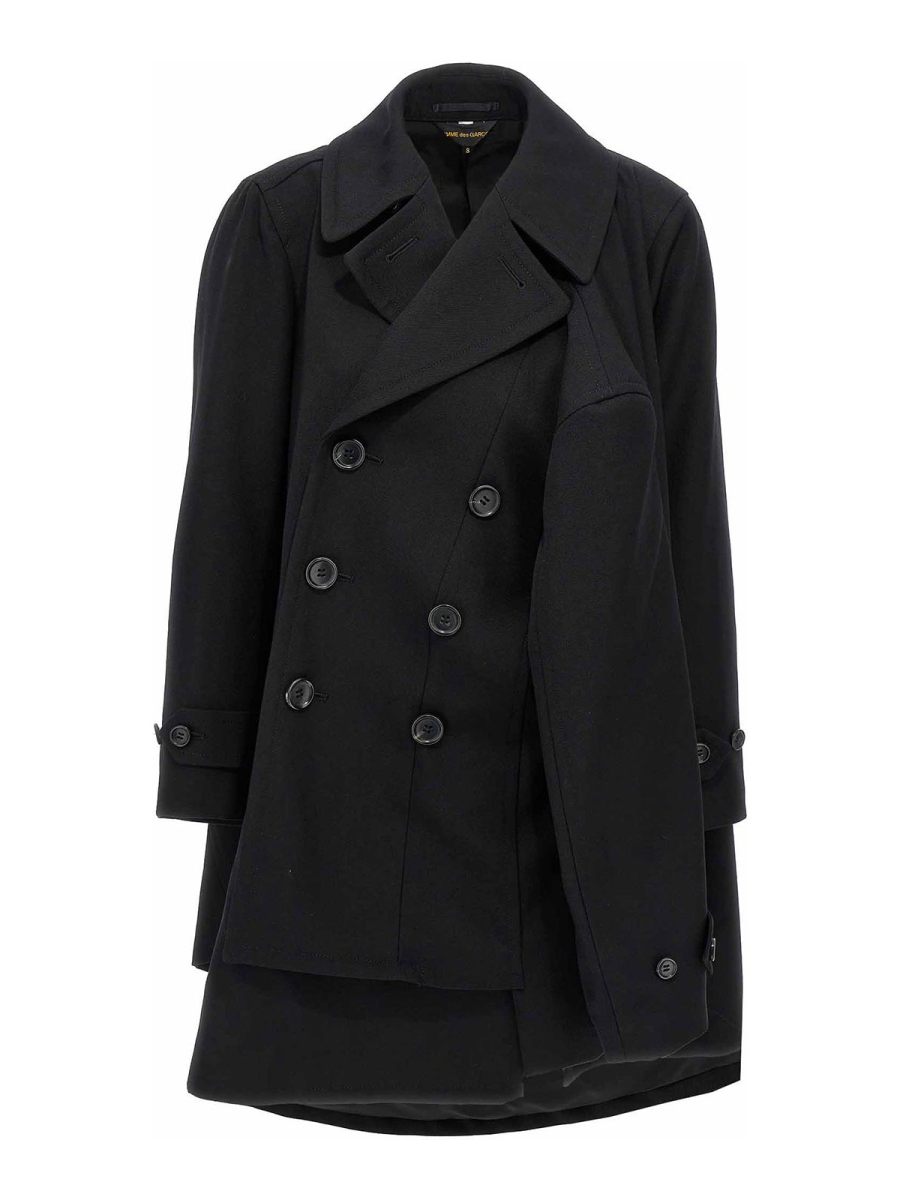 Comme Des Garcons Manteau Court - Noir