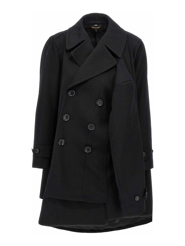 Comme Des Garcons Manteau Court - Noir