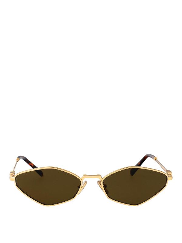 Miu Miu Lunettes De Soleil - Or