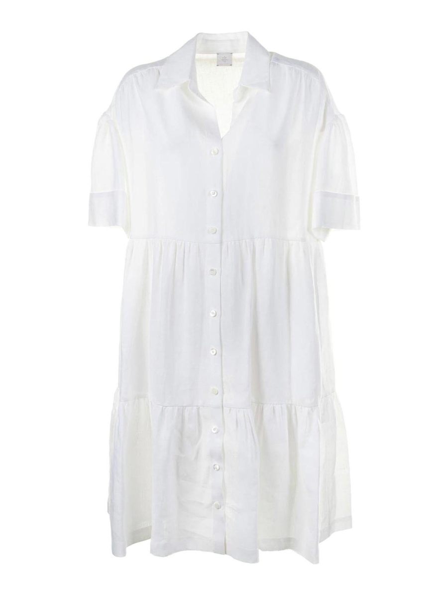 Eleventy Robe Au Genou - Blanc