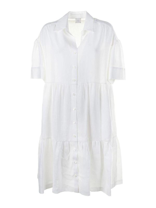 Eleventy Robe Au Genou - Blanc