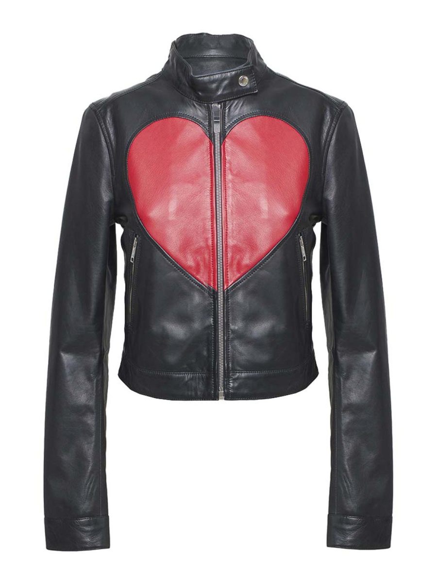 Moschino Jeans Blouson En Cuir - Noir