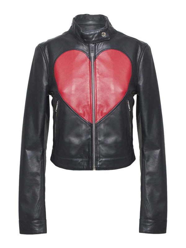 Moschino Jeans Blouson En Cuir - Noir