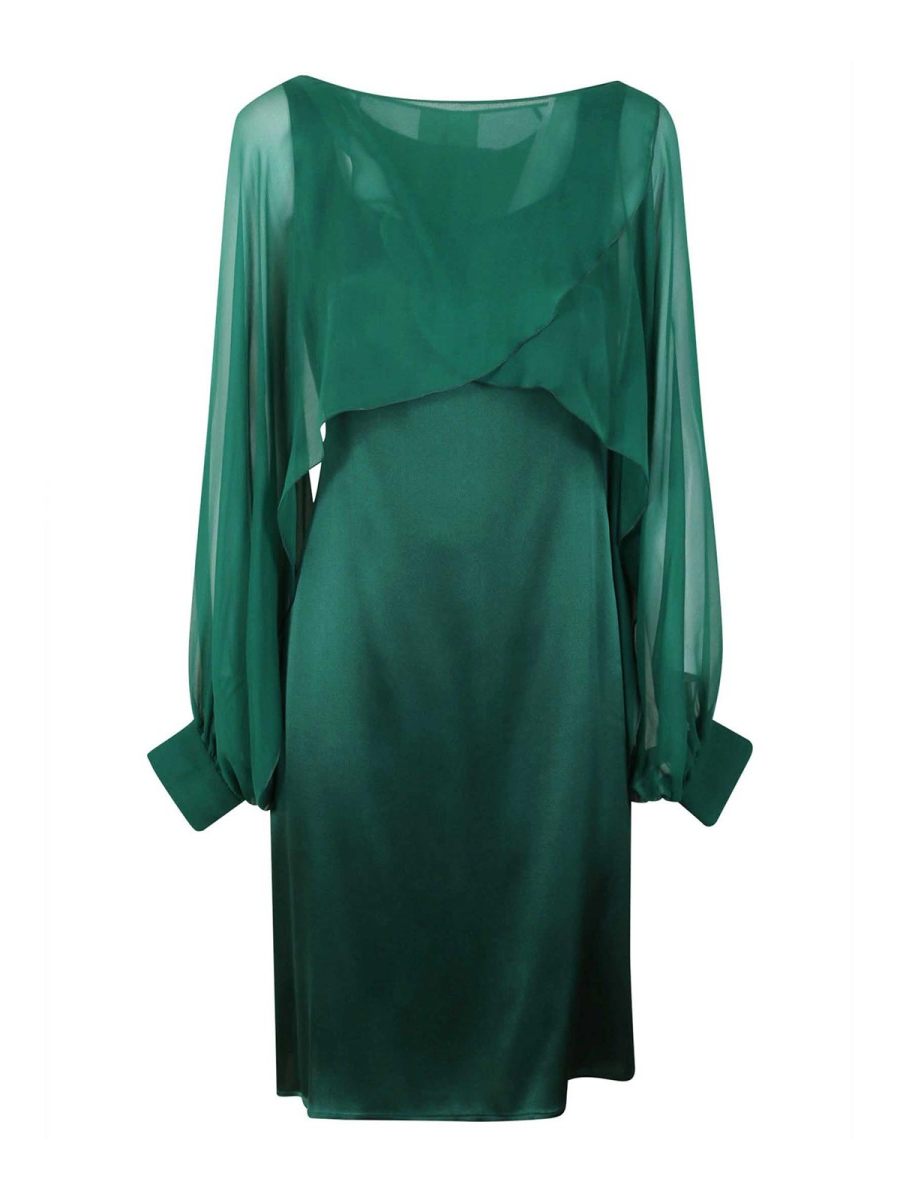 Alberta Ferretti Maxi Robe - Vert