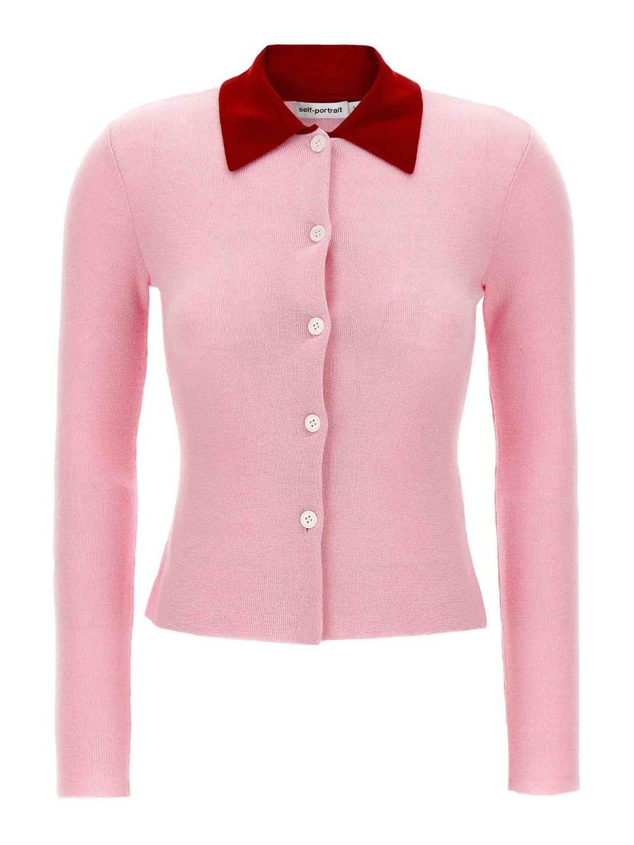 Self Portrait Cardigan - Couleur Chair